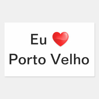 Sticker Rectangulaire Adesivo eu amo Porto Velho