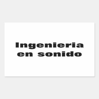 Sticker Rectangulaire Adesivo ingenieria en sonido