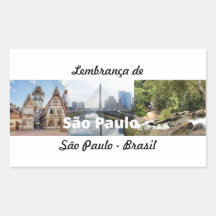 Adesivo lembrança de São Paulo Brasil