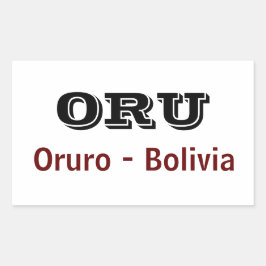 Sticker Rectangulaire Adesivo Oruro - Bolivia