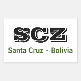 Sticker Rectangulaire Adesivo SCZ Santa Cruz Bolivia