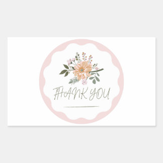 Sticker Rectangulaire adhésif Merci