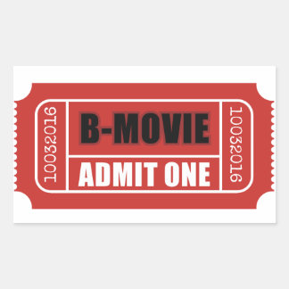 Sticker Rectangulaire Admettre un - Billet B-Movie