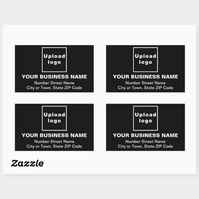 Sticker Rectangulaire Adresse de l'entreprise sur l'autocollant Rectangl (Feuille)