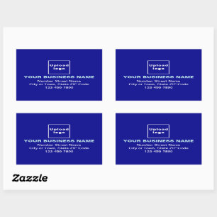 Sticker Rectangulaire Adresse professionnelle et numéro de téléphone en