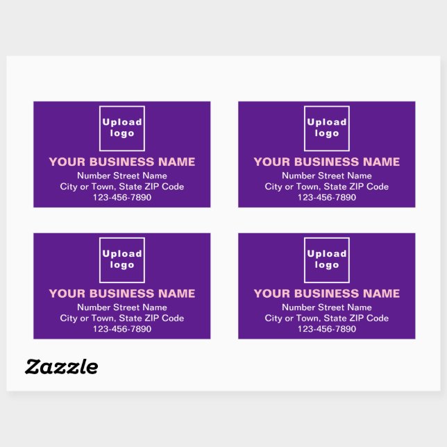 Sticker Rectangulaire Adresse professionnelle et numéro de téléphone sur (Feuille)