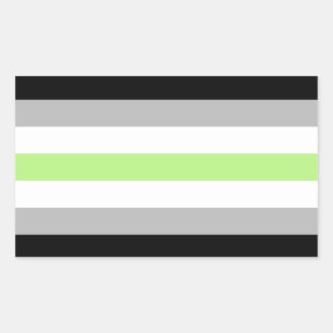 Sticker Rectangulaire Agender Pride