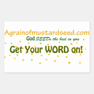 Sticker Rectangulaire Agrainofmustardseed.com