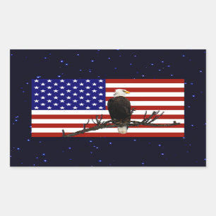 Sticker Rectangulaire Aigle à tête blanche toujours en vigueur