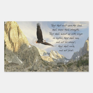 Sticker Rectangulaire Ailes Comme Aigles Ésaïe 4o:31