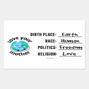 STICKER RECTANGULAIRE AIMEZ VOTRE BÂTIMENT DE MÈRE (TERRE)