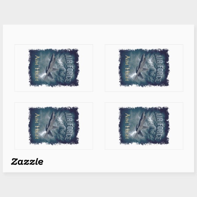 Sticker Rectangulaire Air Force (USAF) (Feuille)
