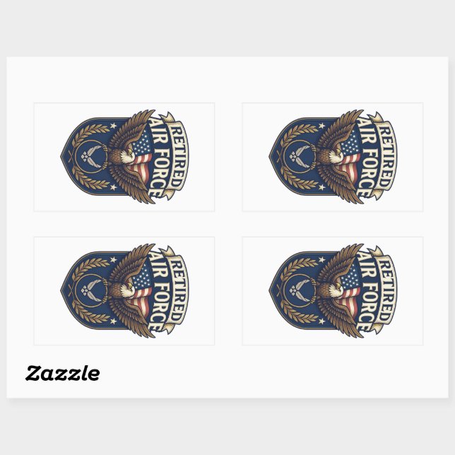 Sticker Rectangulaire Air Force (USAF) (Feuille)