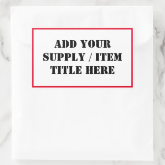 Sticker Rectangulaire Ajouter votre approvisionnement / Titre de l'artic