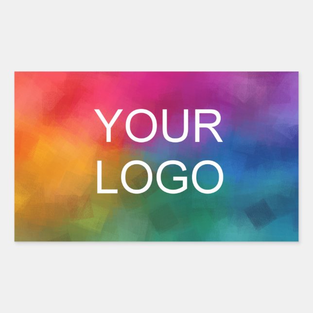 Sticker Rectangulaire Ajoutez votre logo d'équipe d'entreprise ici Modèl (Devant)