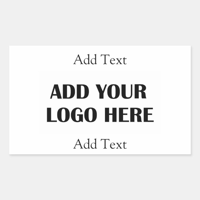Sticker Rectangulaire Ajoutez votre logo et vos informations d'entrepris (Devant)