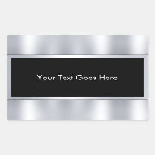 Sticker Rectangulaire Ajoutez Votre Texte Modèle Vierge Personnalisé Noi