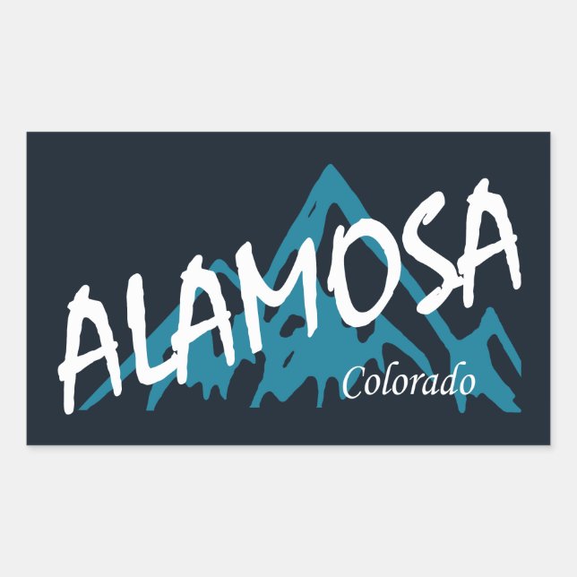Sticker Rectangulaire Alamosa Colorado (Devant)