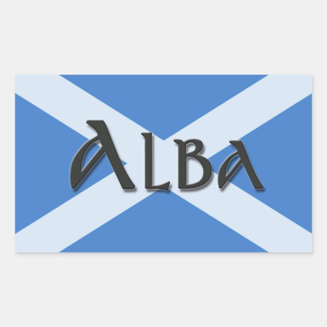 Sticker Rectangulaire Alba Saltire (Devant)