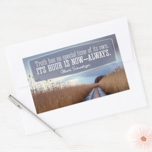 Sticker Rectangulaire Albert Schweitzer Citation Inspirationnelle "Vérit