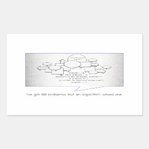 Sticker Rectangulaire Algorithme drôle