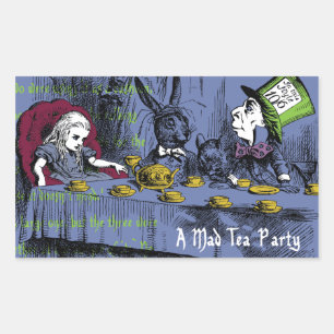 Sticker Rectangulaire Alice au pays des merveilles