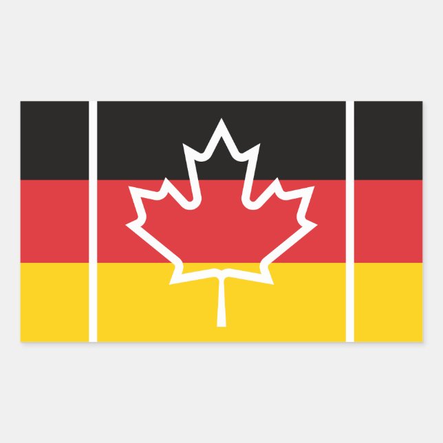 Sticker Rectangulaire Allemagne Allemagne Canada (Devant)