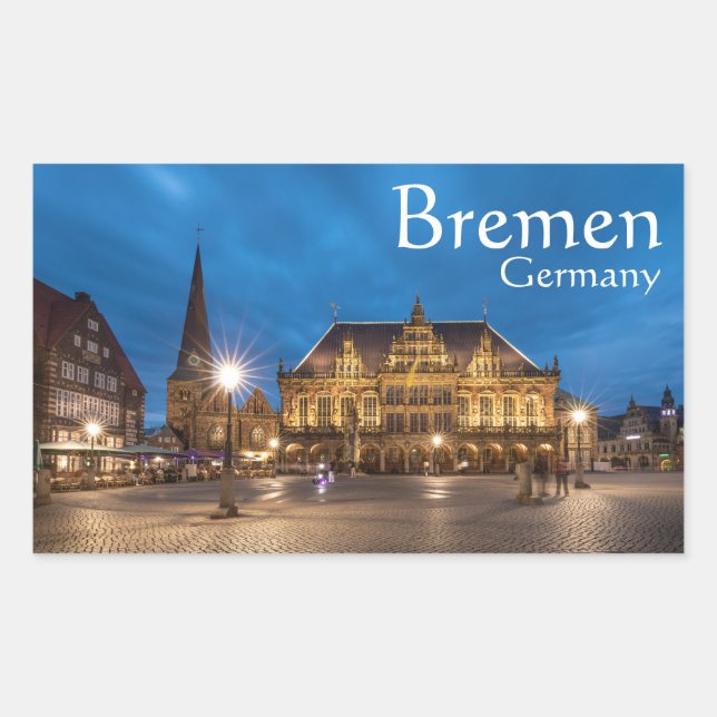 Sticker Rectangulaire Allemagne de Brême (Devant)
