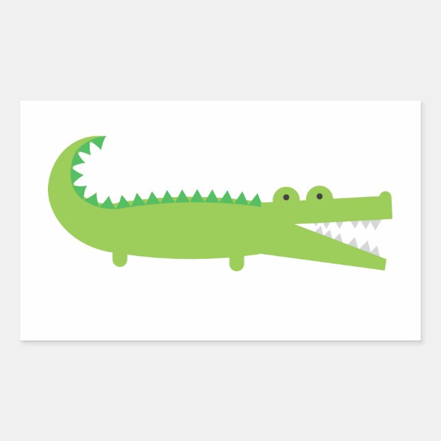 Sticker Rectangulaire Alligator (Devant)