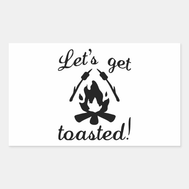 Sticker Rectangulaire Allons nous faire griller (Devant)