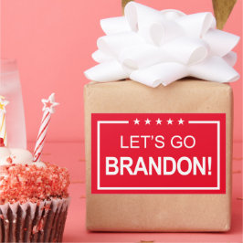 Sticker Rectangulaire Allons voir Brandon Funny Trump 2024