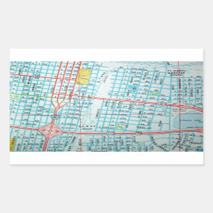 Sticker Rectangulaire AMARILLO, carte de cru de TX