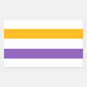 Sticker Rectangulaire amendement de droits de la femme de drapeau de