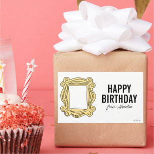 Sticker Rectangulaire AMIS™ Trame de trou Balise cadeau d'anniversai