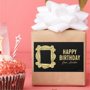 Sticker Rectangulaire AMIS™ Trame de trou Balise cadeau d'anniversai