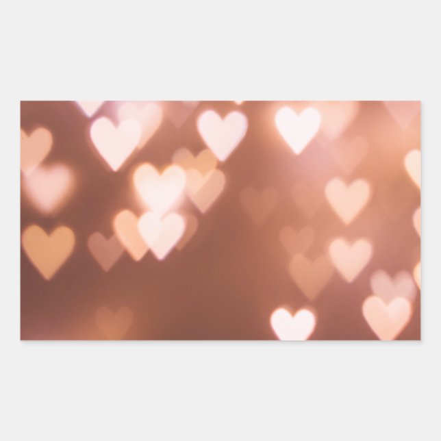 Sticker Rectangulaire Amour Coeur bulle Confetti (Devant)
