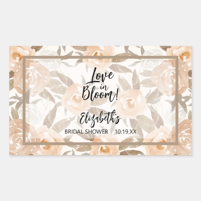 Sticker Rectangulaire Amour en fleurs Fleur de pêcher rustique (Devant)