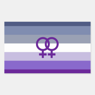 Sticker Rectangulaire Amour Lesbien Butch Fierté WLW