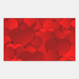 Sticker Rectangulaire Amour, Saint-Valentin, Jour, Coeur, Femmes, Rose, 
