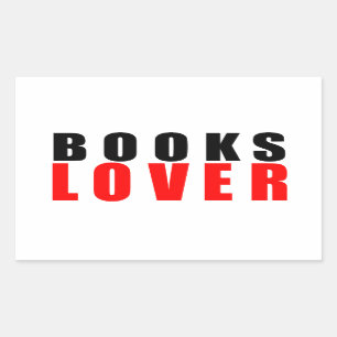 Sticker Rectangulaire Amoureux des livres