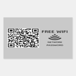 Sticker Rectangulaire Analyser pour connecter Free Wifi Business qr code