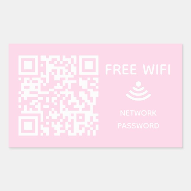 Sticker Rectangulaire Analyser pour connecter Free Wifi Business qr code (Devant)