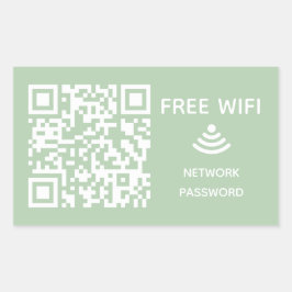 Sticker Rectangulaire Analyser pour connecter Free Wifi Business qr code