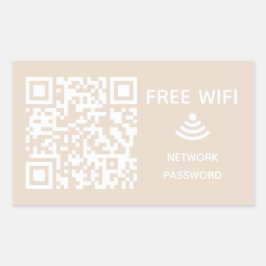 Sticker Rectangulaire Analyser pour connecter Free Wifi Business qr code