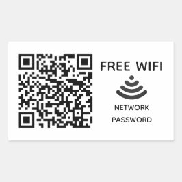 Sticker Rectangulaire Analyser pour connecter Free Wifi Business qr code