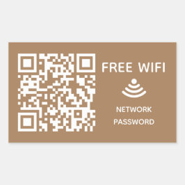 Sticker Rectangulaire Analyser pour connecter Free Wifi Business qr code