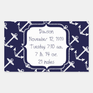 Sticker Rectangulaire Anchor Pattern