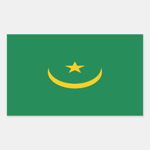 Sticker Rectangulaire Ancien drapeau de la Mauritanie