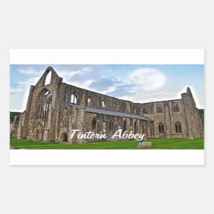 Sticker Rectangulaire Ancienne abbaye de Tintern, monastère cistercien, 