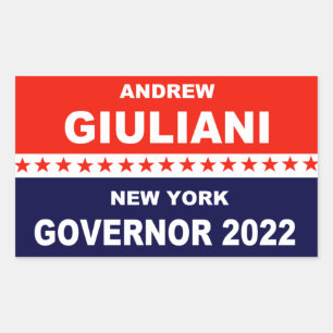 Sticker Rectangulaire Andrew Giuliani Gouverneur de New York 2022